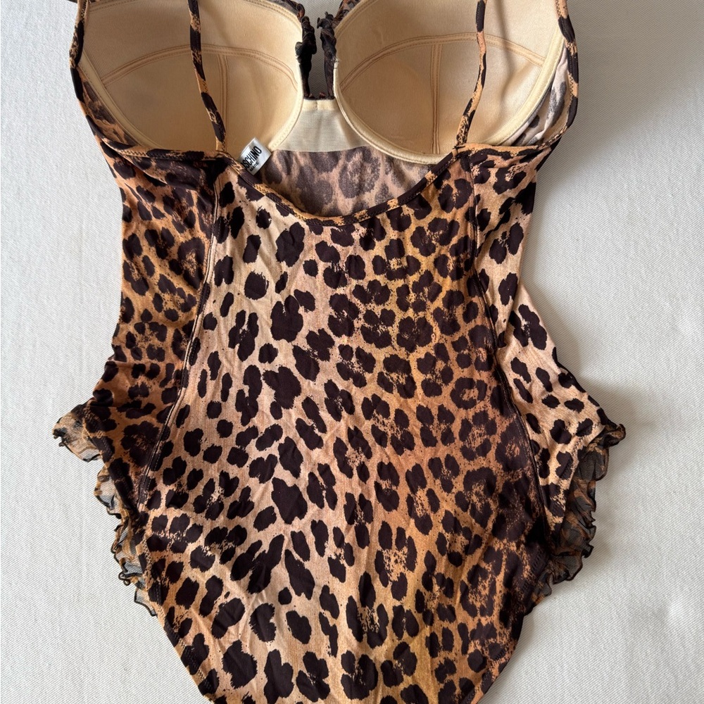 Rare Moschino Leopard Print Swimsuit - Picture 2 of 5